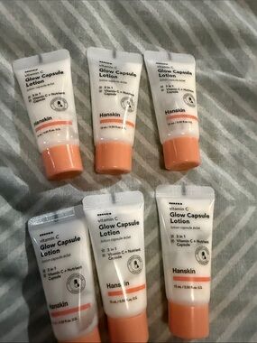 HANSKIN Vitamin C Glow Capsule Lotion - Peach & White Tubes (6 Pack)
